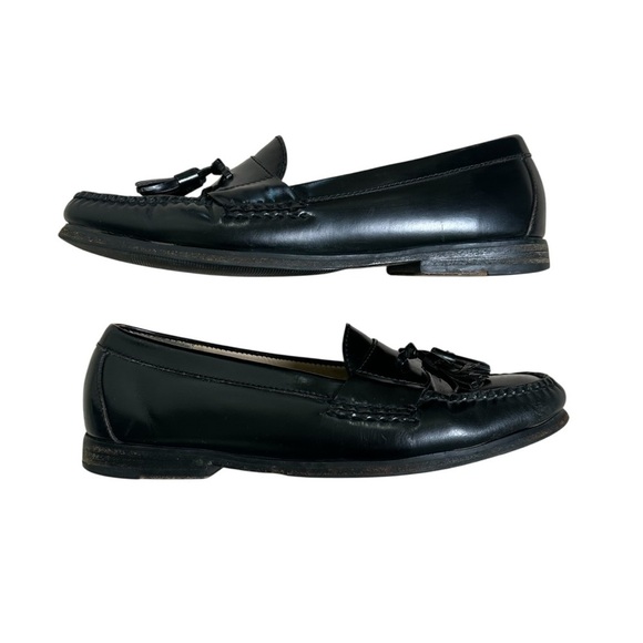 Cole Haan Men’s Size 9 Black Leather City Pinch Tassel Slip-on Loafer